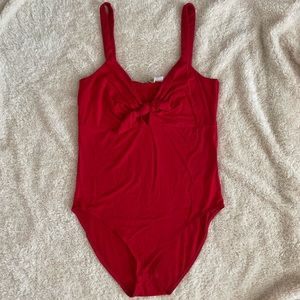 DIVIDED Front Tie Tank Bodysuit Size M